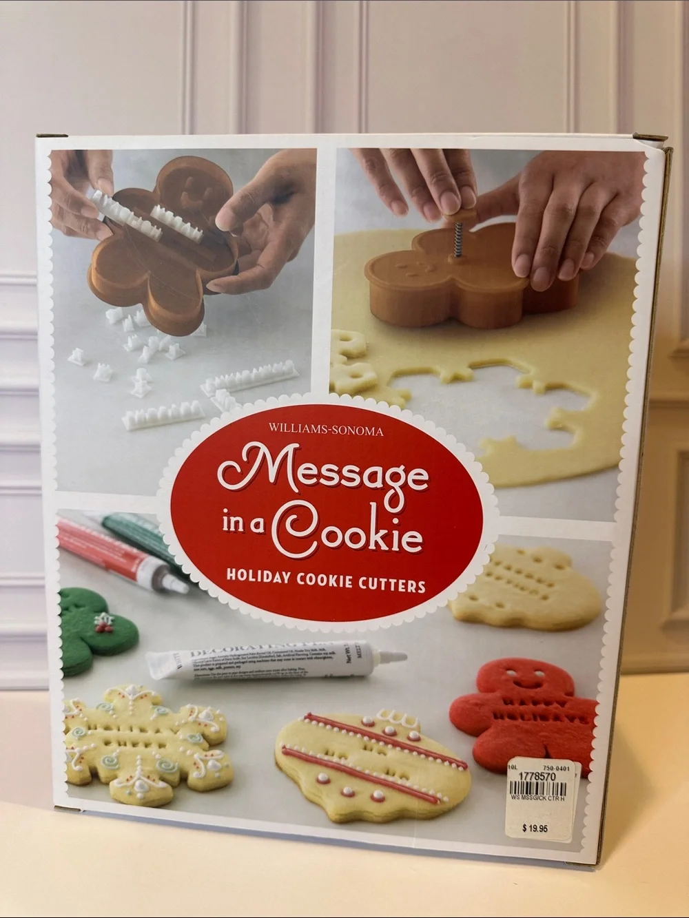 Williams Sonoma “Message in Cookie” Cutters Holiday Boxed Set #2